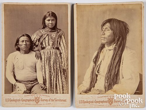 Two Native American Indian cabinet card photos
