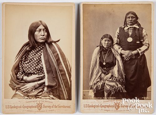 Two Native American Indian cabinet card photos