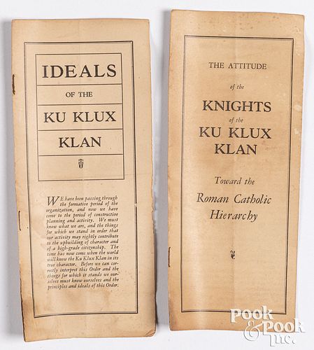 Two Ku Klux Klan pamphlets