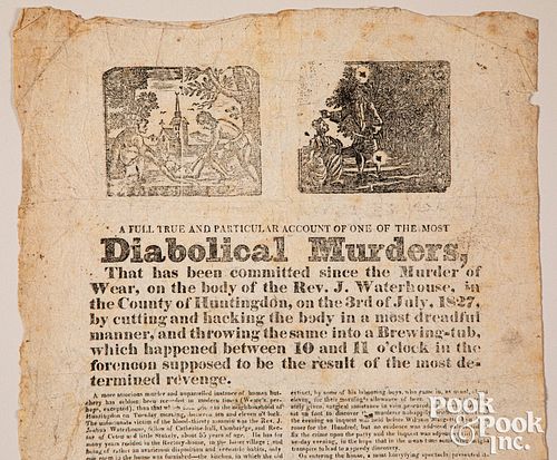 English broadside outlining a Diabolical Murder