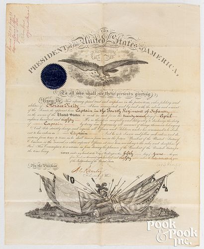 Signed Rutherford B. Hayes military appointment