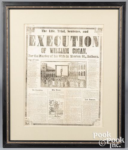 Execution broadside, William Cogan, 1861