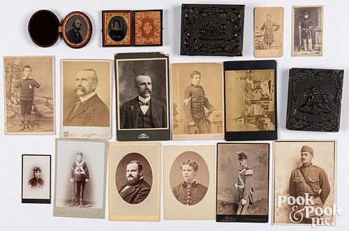 Group of photographs and union cases