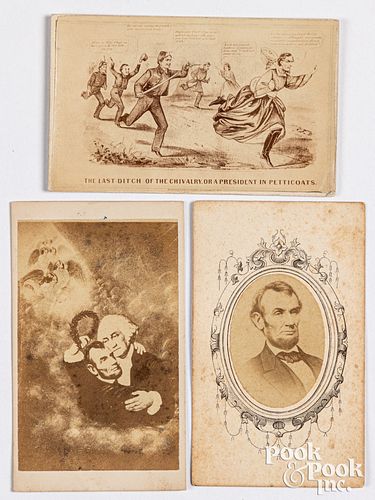 Three Abraham Lincoln CDV photographs