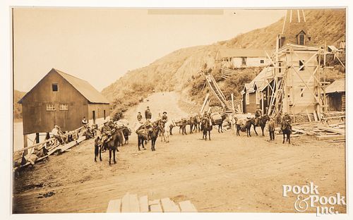 Large photograph of an early western settlement