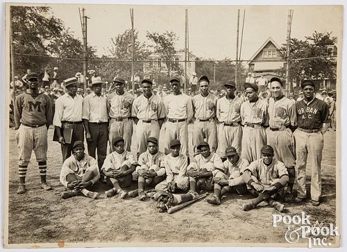 Photograph of an African American baseball team