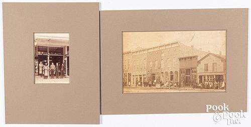 Two storefront photographs
