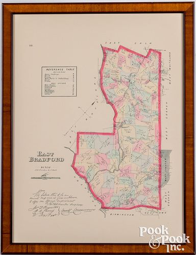 Two Chester County, Pennsylvania framed maps