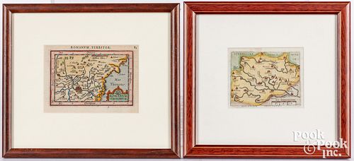Two Ortelius Galle Edition maps of Rome, ca. 1590