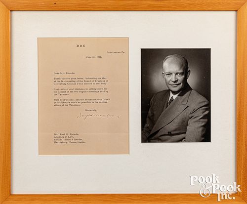 Dwight D. Eisenhower typed letter, signed