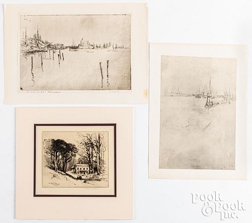 Lithographs after James Whistler, etc.