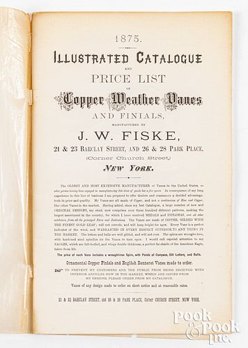 Reprint of 1875 J. W. Fiske Copper Weather Vanes