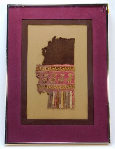 Peruvian Coptic Textile Fragment