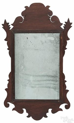 Chippendale mahogany looking glass, ca. 1800, 24 1/4'' h.