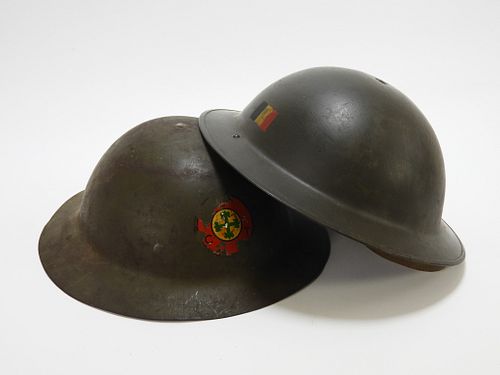 2PC WWI Brodie Helmets