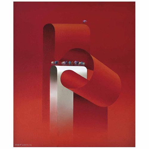KURT LARISCH, D - 66, Firmado al frente y al reverso, Acrílico sobre tela, 60.5 x 51 cm | KURT LARISCH, D - 66, Signed front and back, Acrylic on canv