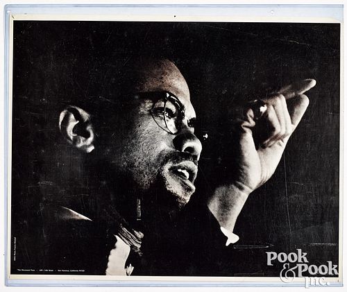 Malcolm X poster, photograph by Francis Mitchell