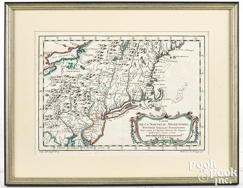 Jacques Nicolas Bellin map of New England