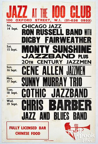 Jazz show schedule broadside poster