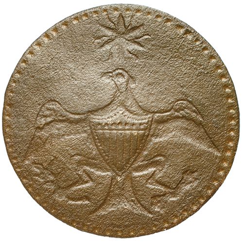 (1789) George Washington Inaugural Button with American Eagle. Albert WI 12C. 