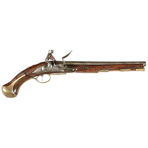 1738-Dated Rare British Military Pattern 1738 Heavy Dragoon Flintlock Pistol