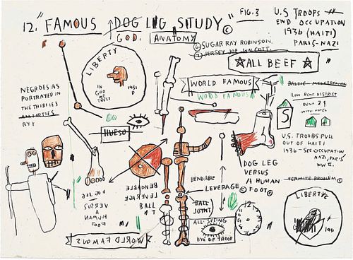 Jean-Michel Basquiat - Dog Leg Study