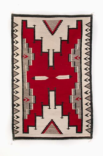 Diné [Navajo], Ganado Textile with Feather Design, ca. 1940