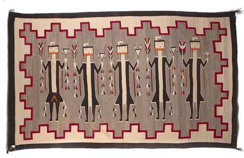 Diné [Navajo], Yei-Bi-Chai Textile, ca. 1940