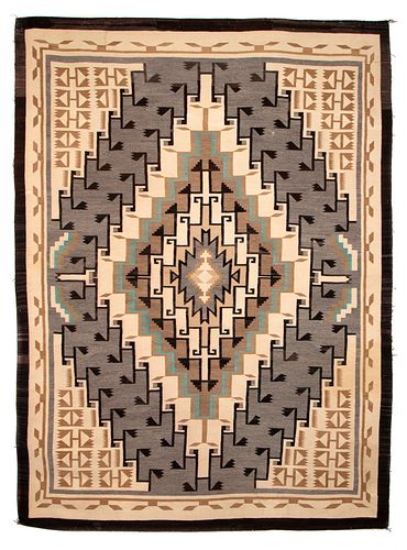Diné [Navajo], Toadlena/Two Grey Hills Textile, ca. 1946-1959