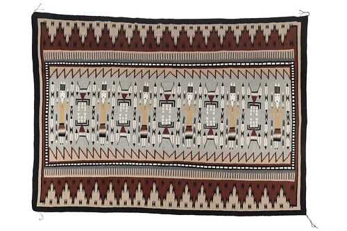 Diné [Navajo], Large Yei-Bi-Chai Textile