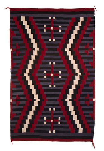 Diné [Navajo], Louise Begay, Modern Moqui Design Ganado Textile, 1985