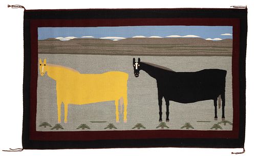 Diné [Navajo], Juanita Tsosie, Pictorial Textile, ca. 2002