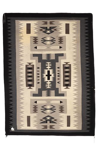 Diné [Navajo], Pictorial Storm Pattern Textile, ca. 1970