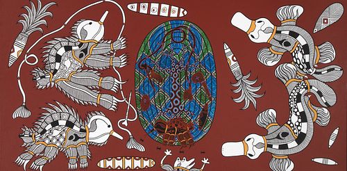 Graham Rennie Biggibilla, Untitled (Aboriginal Creation Scene), 1991