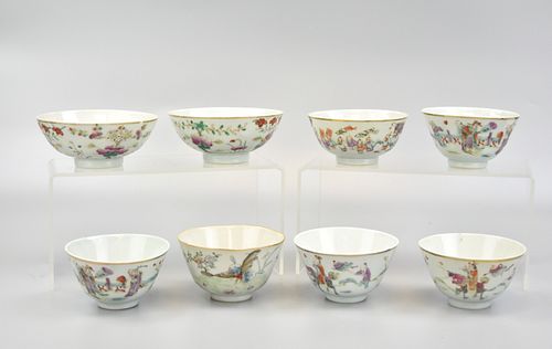 Group of 8 Chinese Famille Rose Bowl,ROC Period