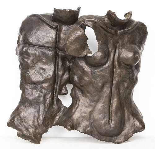 Patinated Bronze Torso Sculpture
