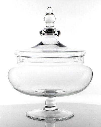 Monumental Clear Glass Apothecary Centerpiece Jar