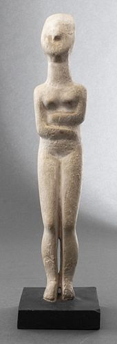 Cycladic Manner Plaster Sculpture of Female Figure