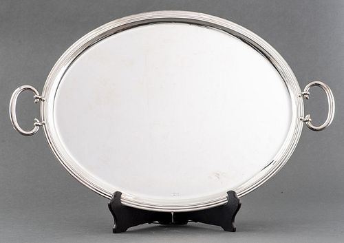 Christofle Albi Silver-Plated Oval Serving Tray