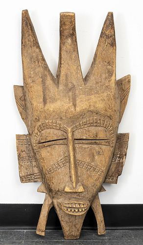 African Senufo Large Wood Mask, Ivory Coast