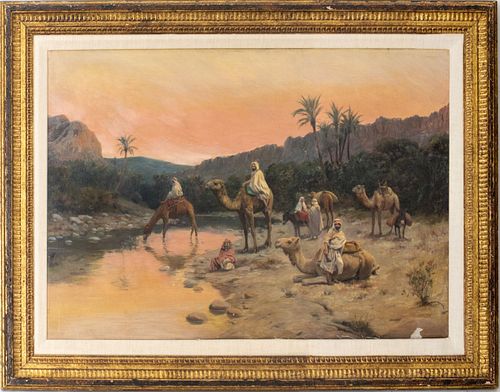 Orientalist Scene Oil on Canvas