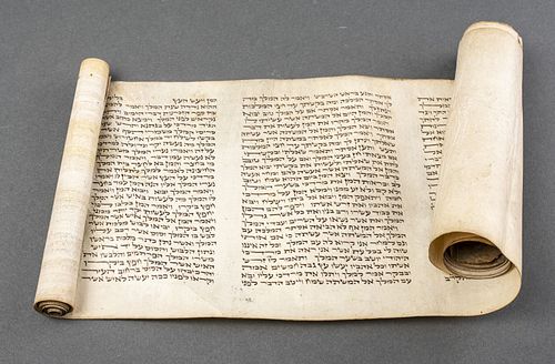 Judaica Ester Scroll Megillah On Parchment
