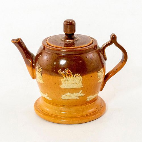 Doulton Lambeth Miniature Hunting Teapot
