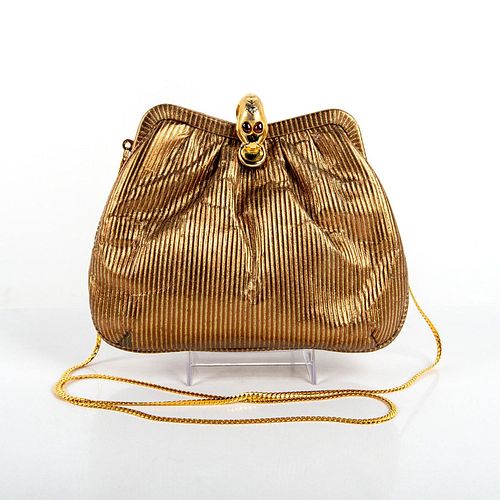 Vintage Ashneil Gold Shimmer Snake Evening Crossbody Bag