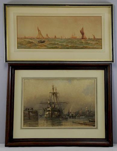 Two Late 19th C. Marine Watercolors.