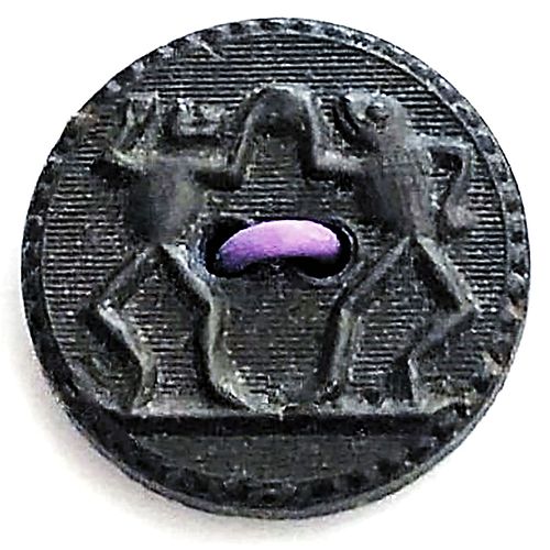 A DIVISION ONE BACKMARKED GOODYEAR RUBBER FROGS BUTTON
