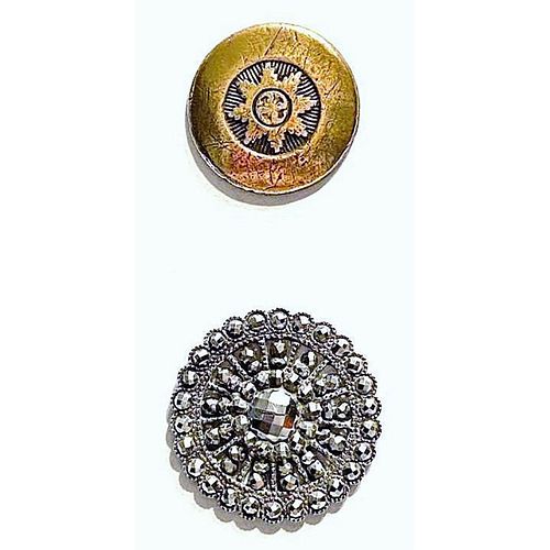 TWO 18TH CENTURY ASSORTED METAL BUTTONS
