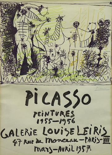 PICASSO, Pablo. Color Lithograph Poster "Picasso