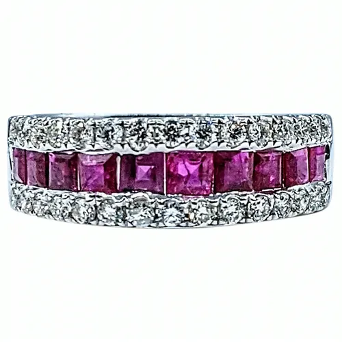 Beautiful Ruby & Diamond Anniversary Ring
