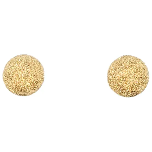 Textured 21K Gold Sphere Stud Earrings